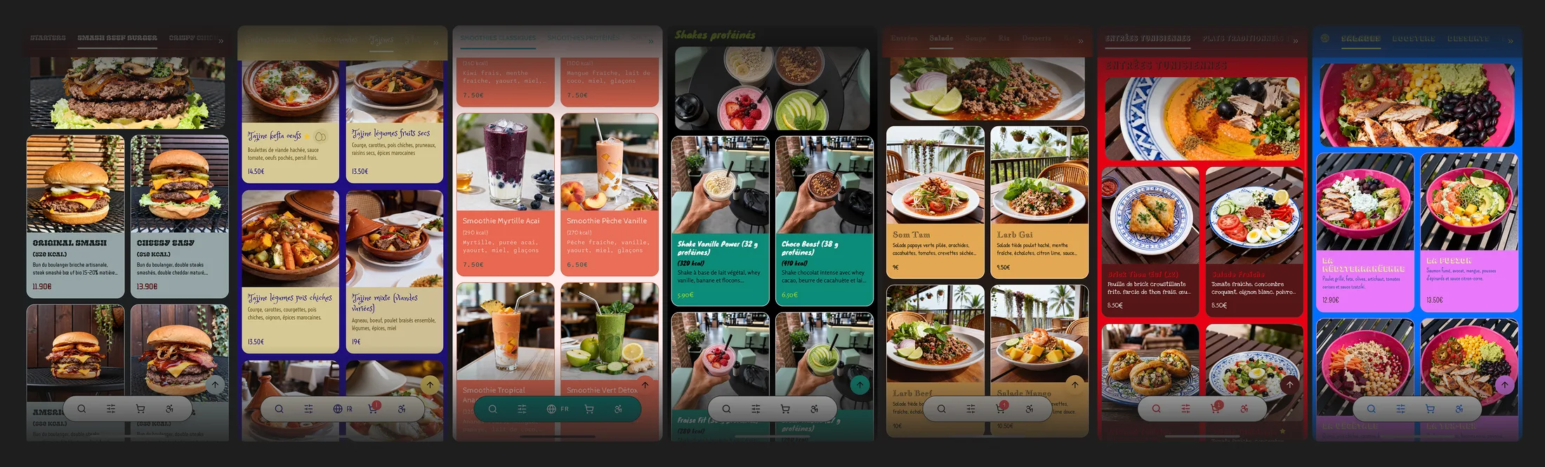 Mode d'affichage 2 colonnes du menu Menyu