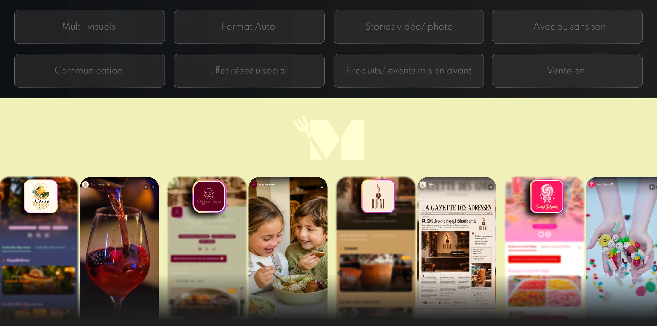 Menyu stories de menus restaurants