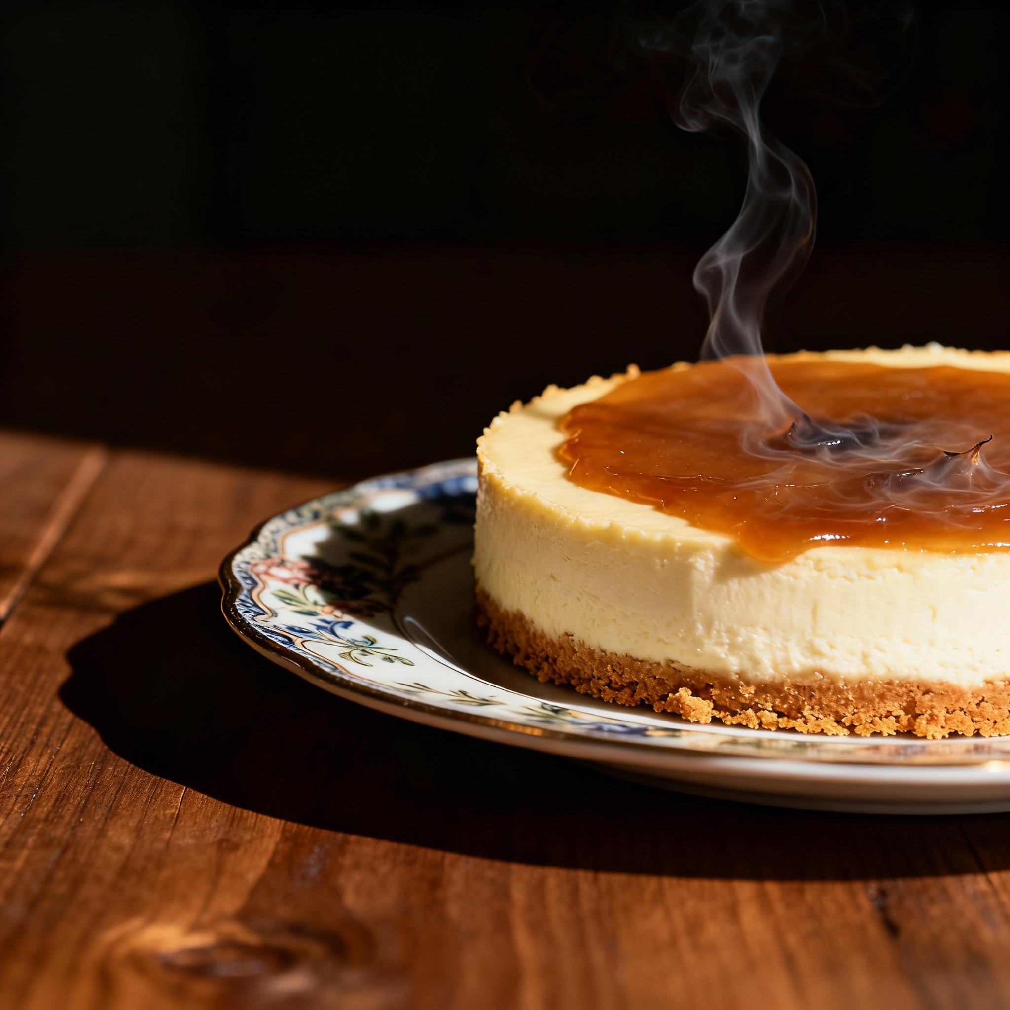 Cheesecake vanille & caramel fumé