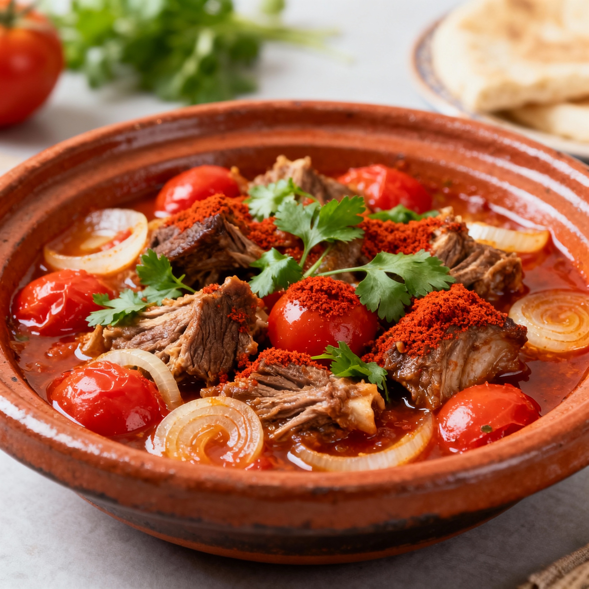 Tajine agneau tomate et oignon