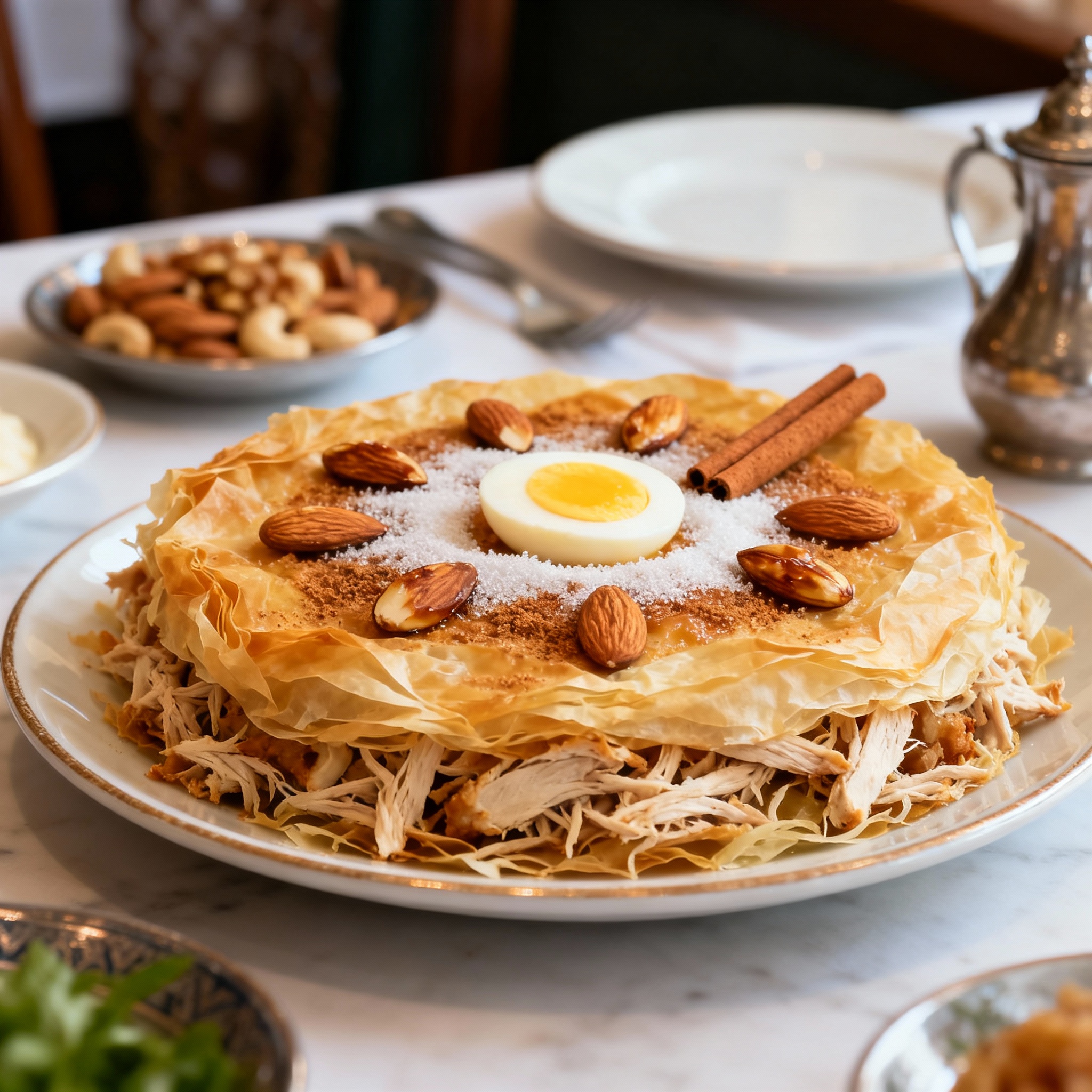 Chicken pastilla royale