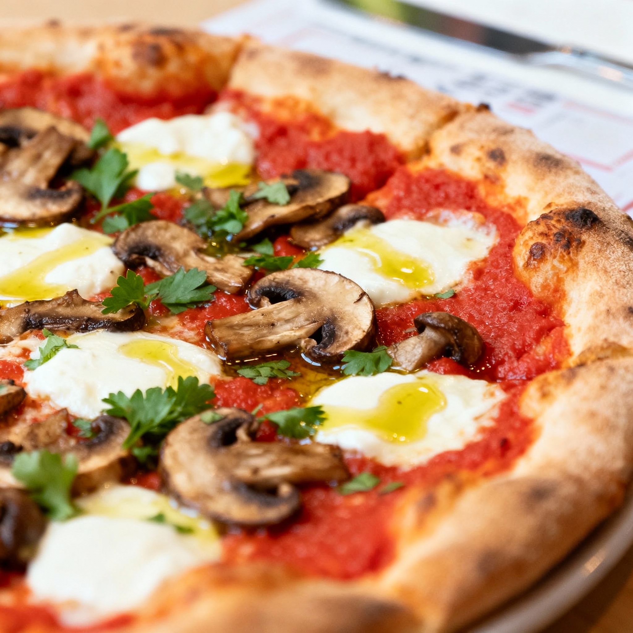 Pizza Champignons & Mozza