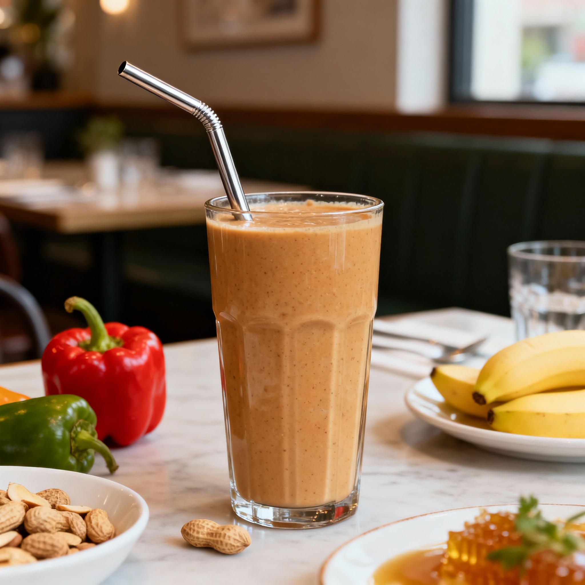 Smoothie Cacahuète Miel Épicé