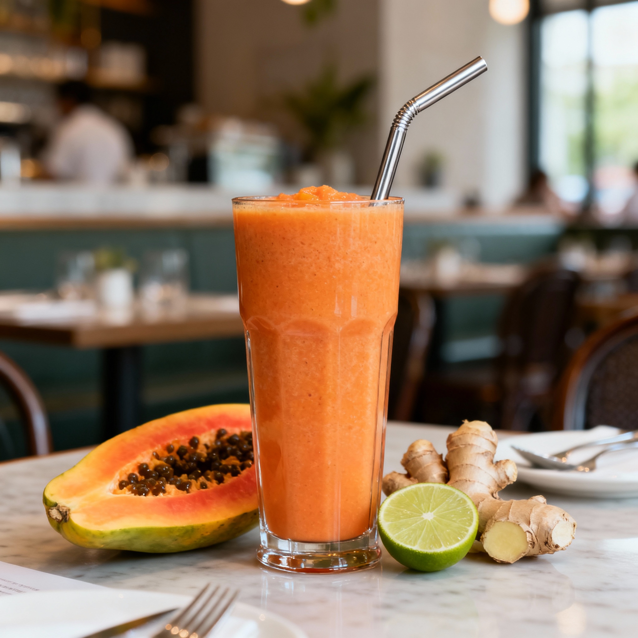Smoothie Papaye Gingembre