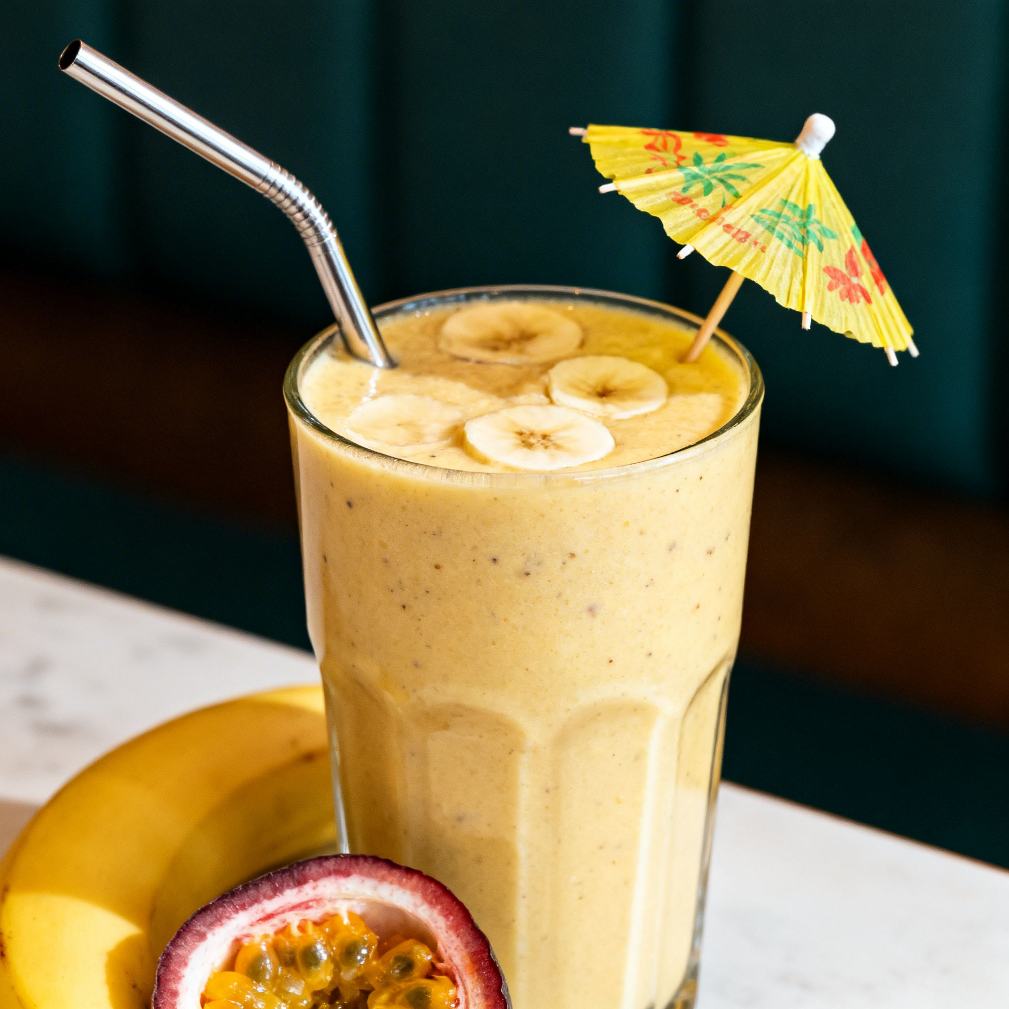 Smoothie noix de coco fruit de la passion