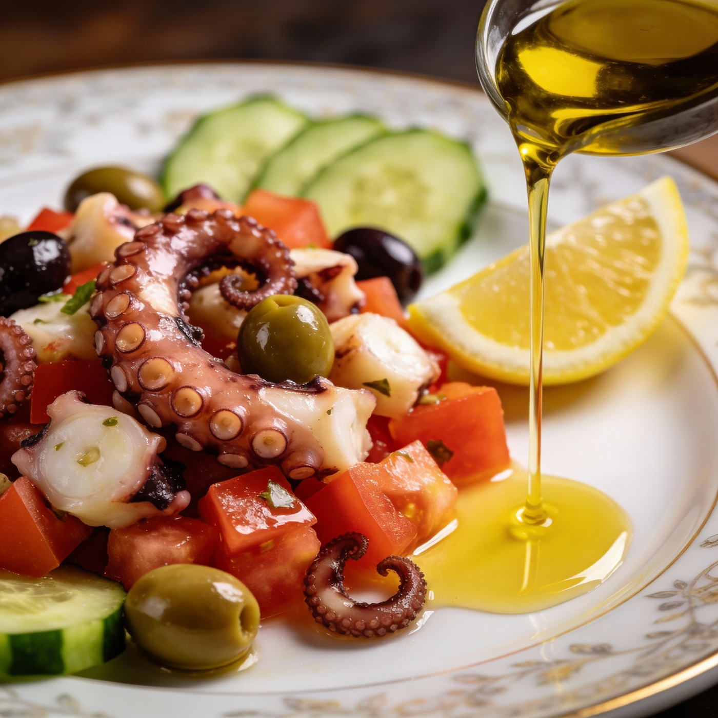 Salade Poulpe Méditerranéenne