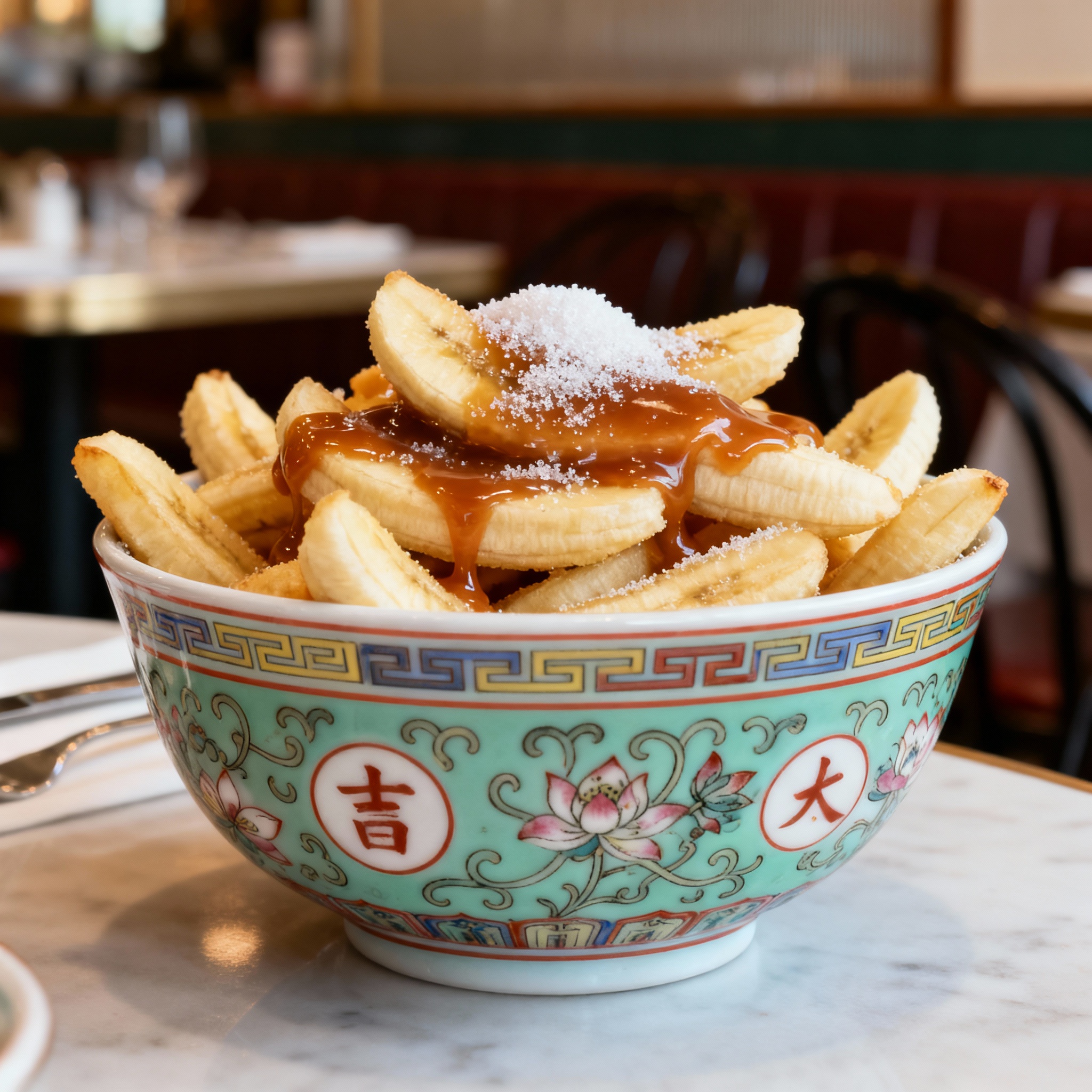 Banane Frite Caramel