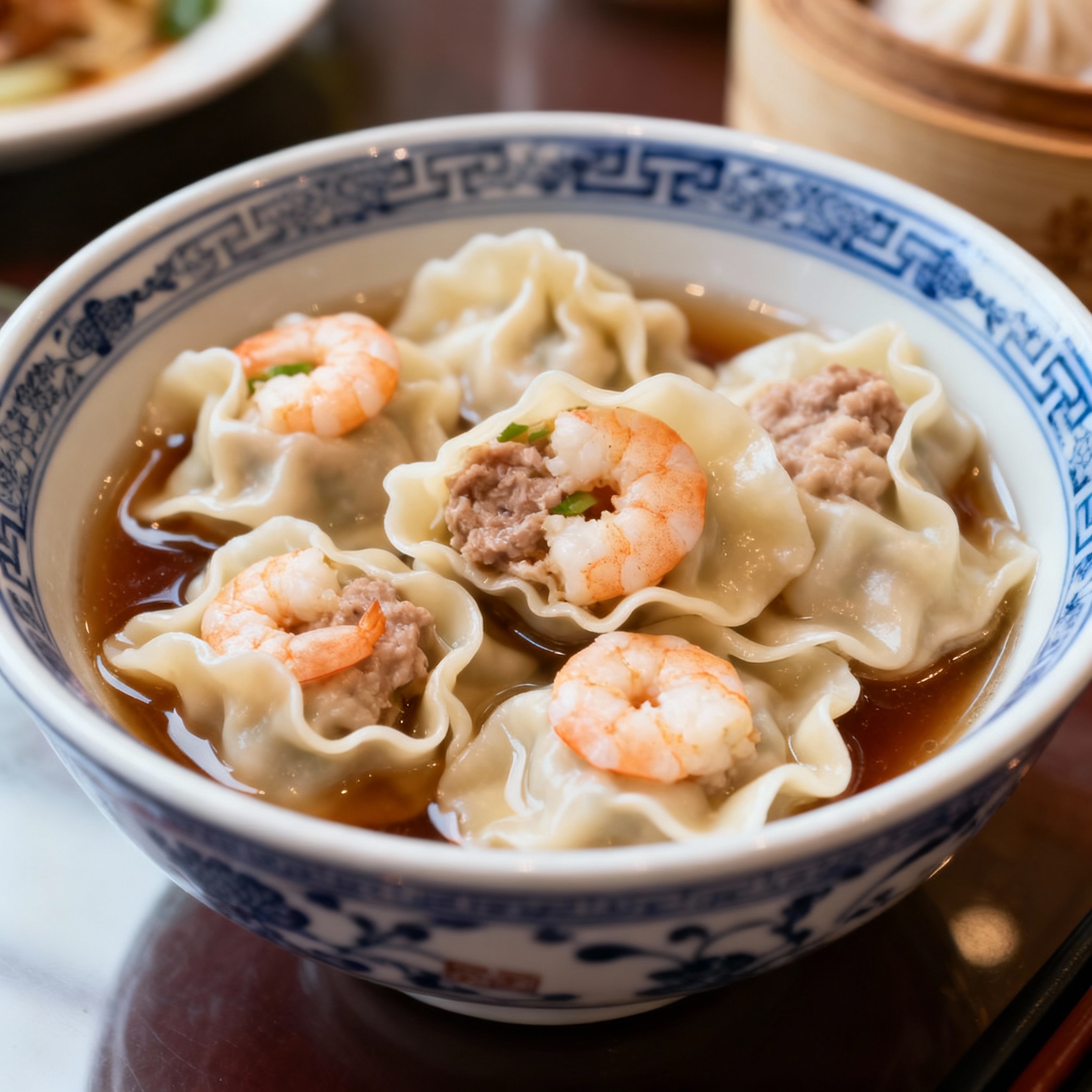 Wontons vapeur (raviolis chinois)