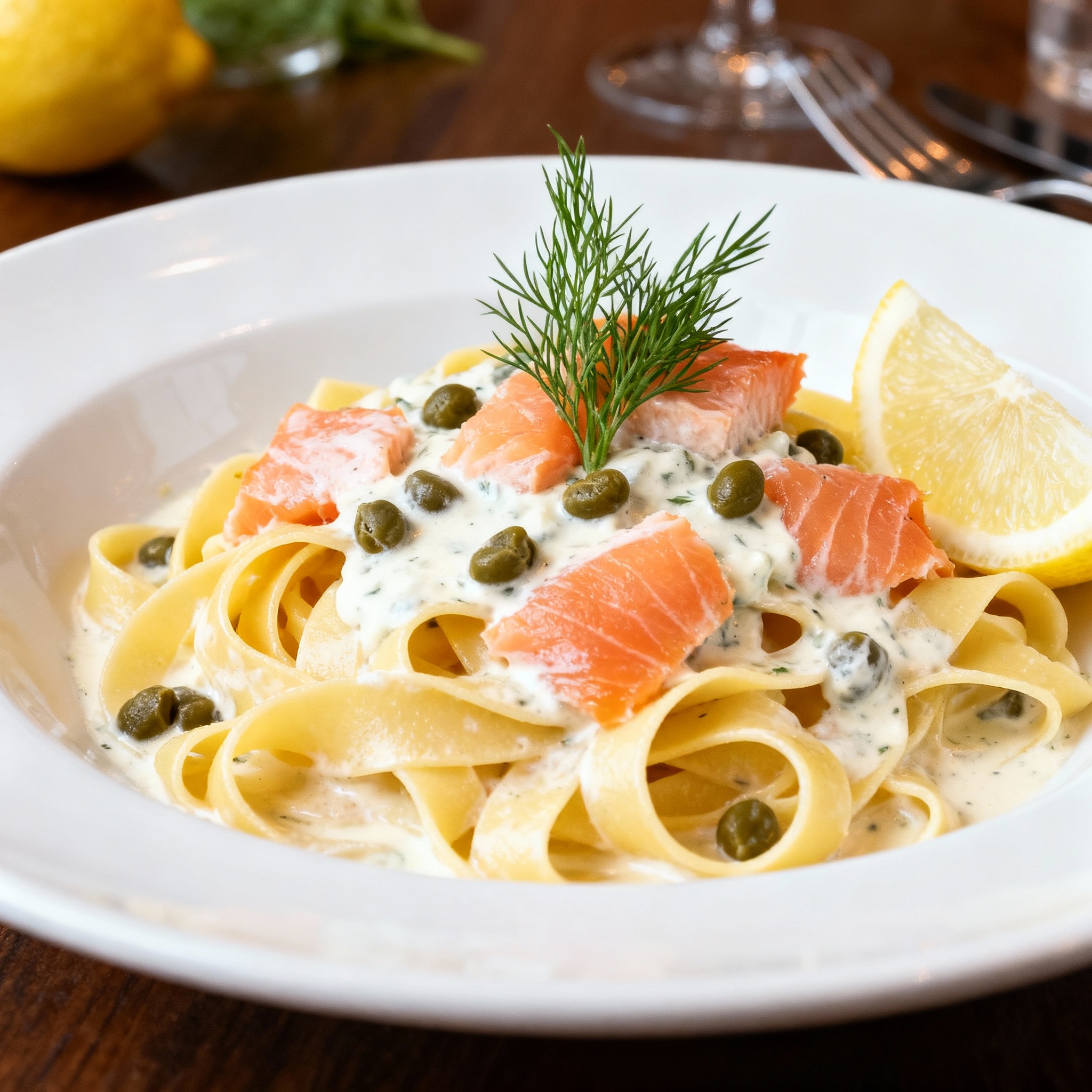 Tagliatelle al Saumon Fumé