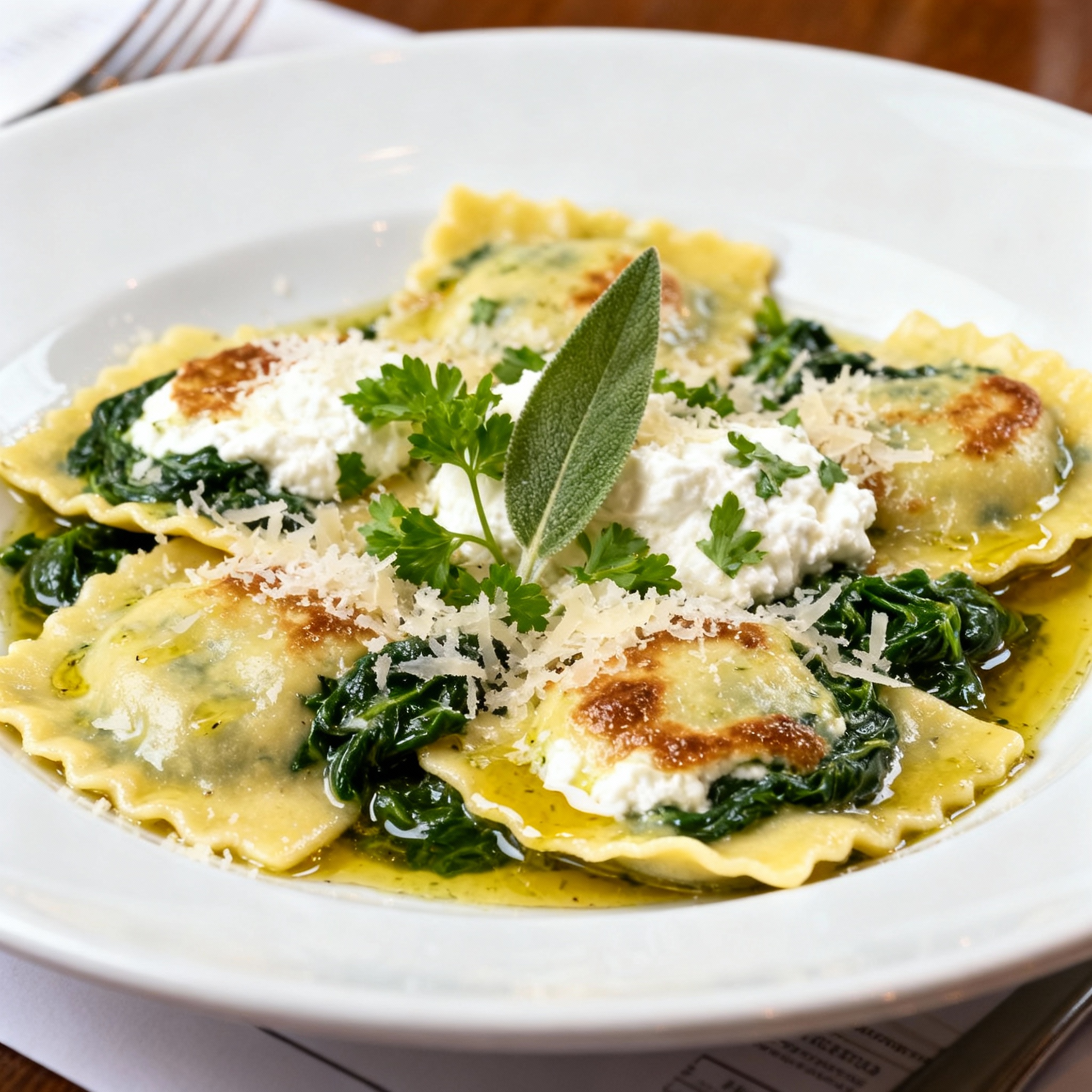 Ravioli Ricotta-Épinard