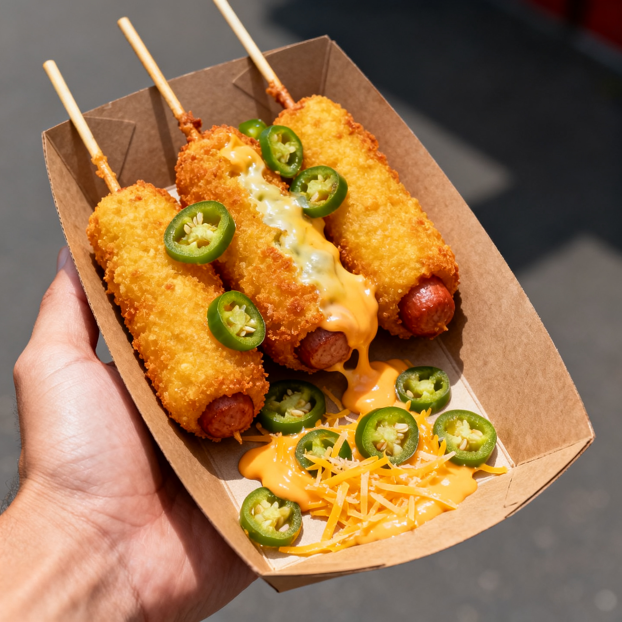 Corn Dog Jalapeño Cheddar