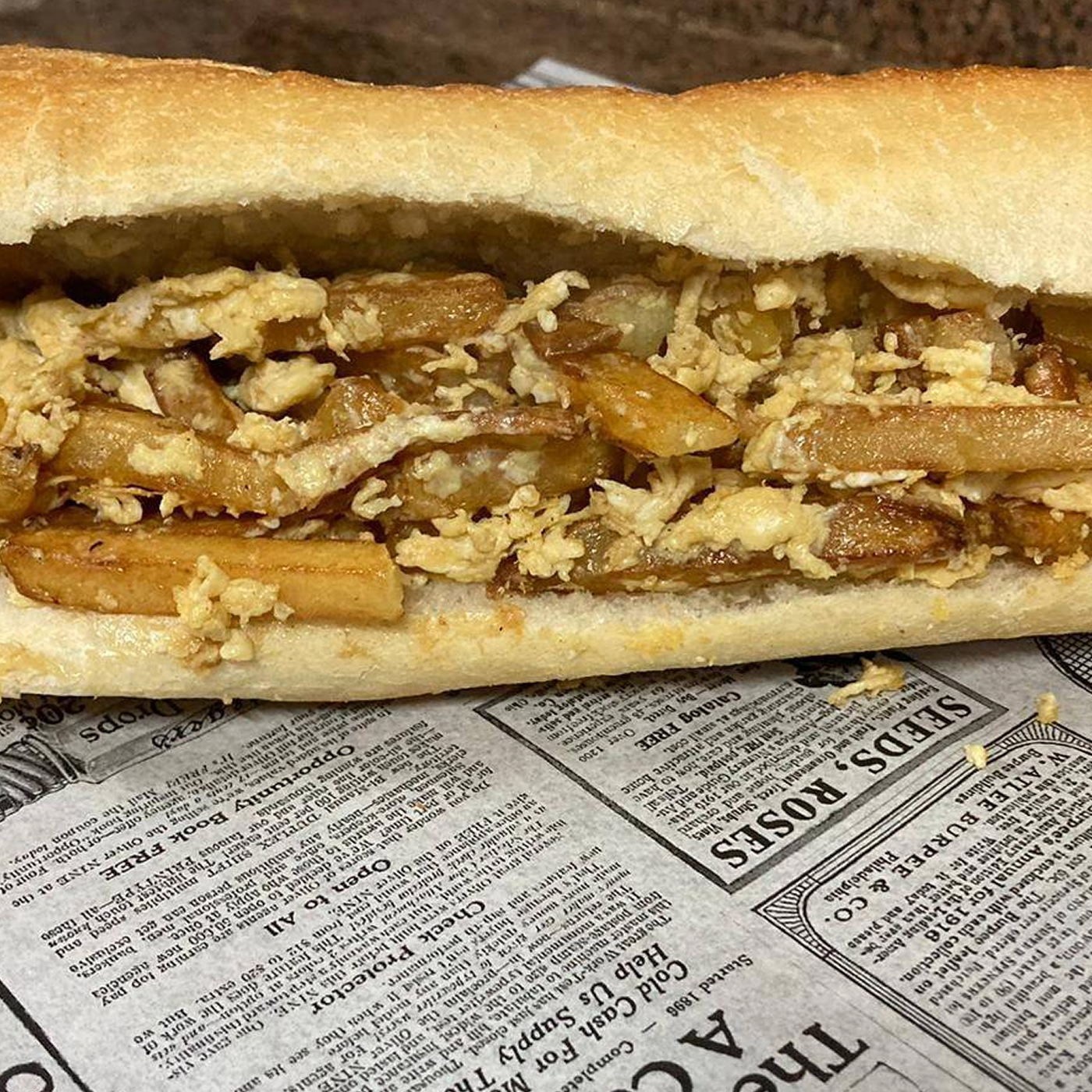 Sandwich Frites-omelette