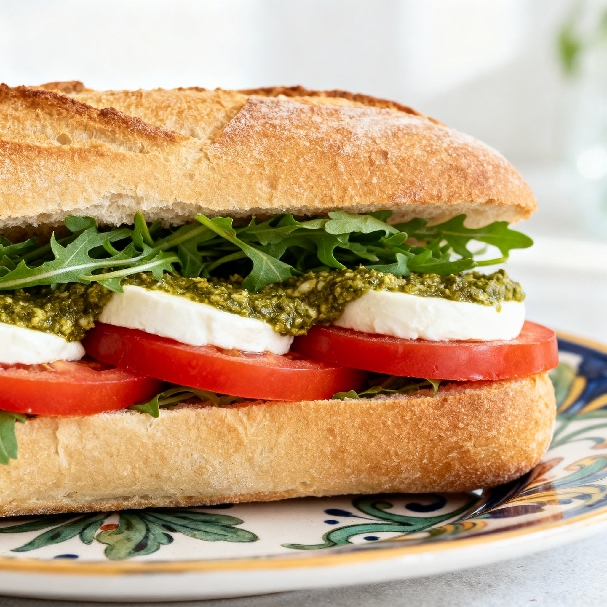 Sandwich Tomate Mozzarella Pesto