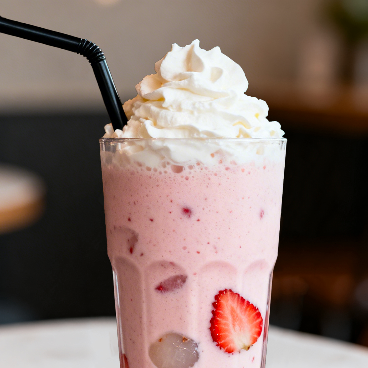 Milkshake Fraise-Litchi