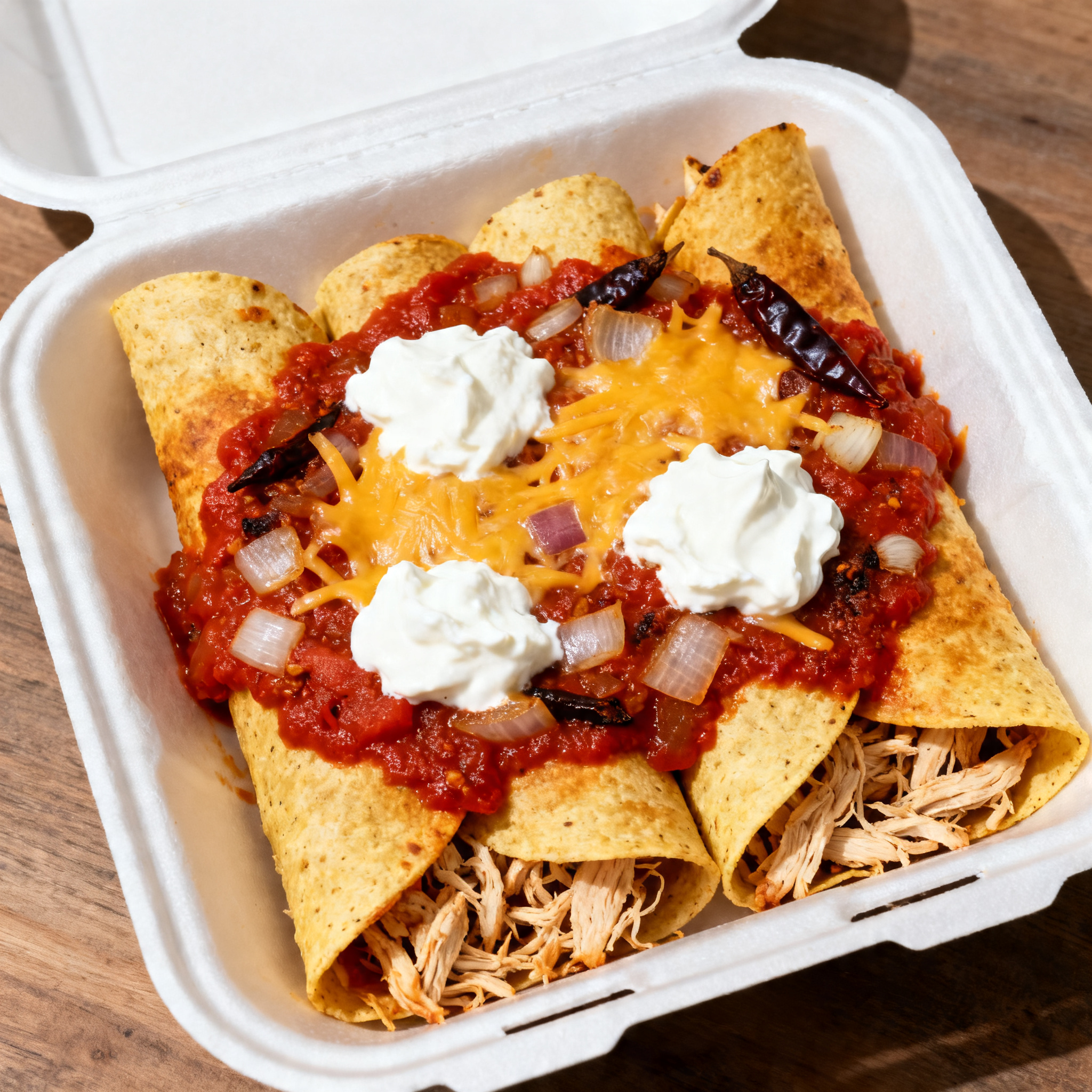 Enchiladas Poulet Sauce Rouge