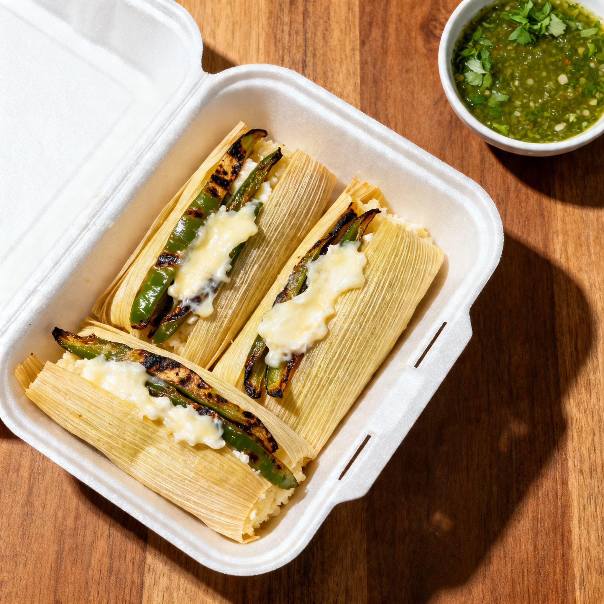 Tamales de Rajas con Queso