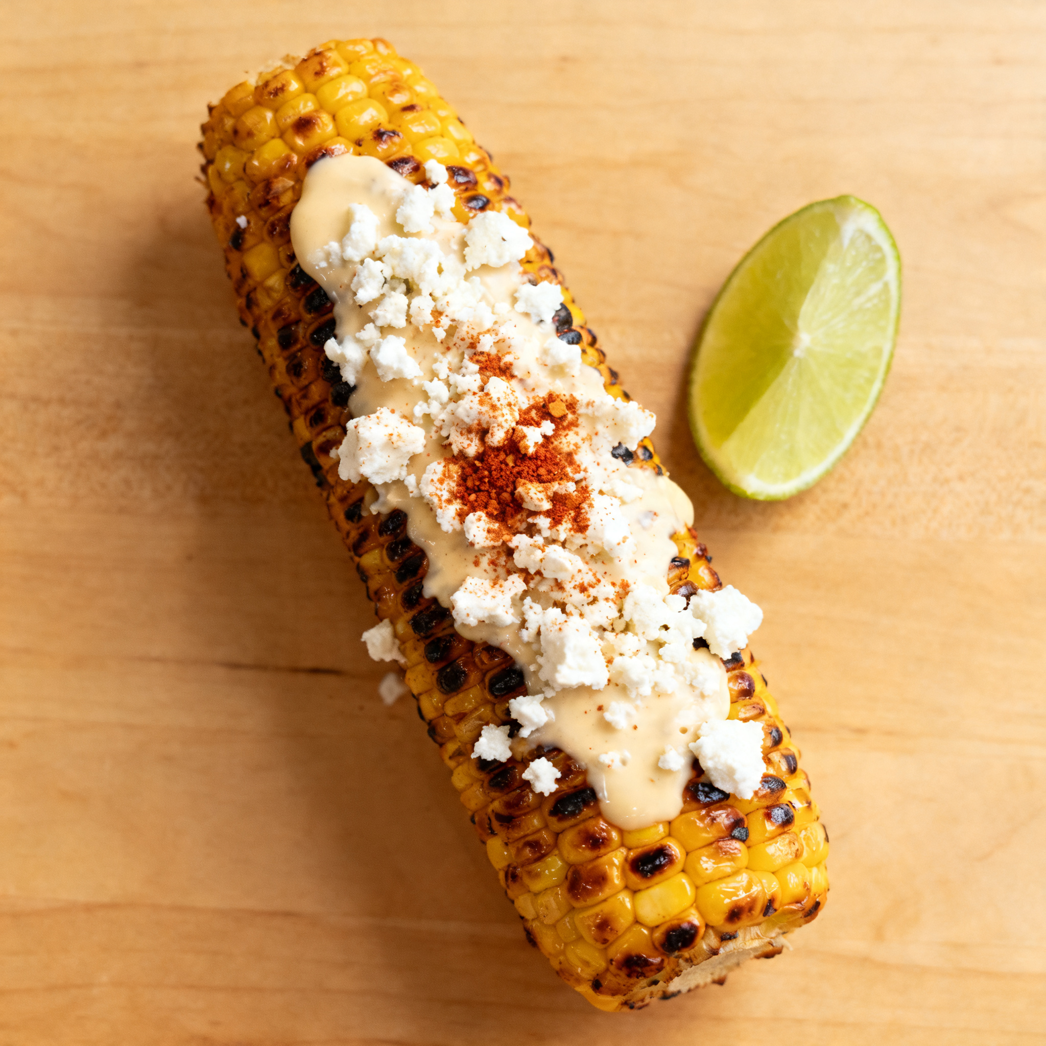Elote Maïs Grillé Queso Fresco