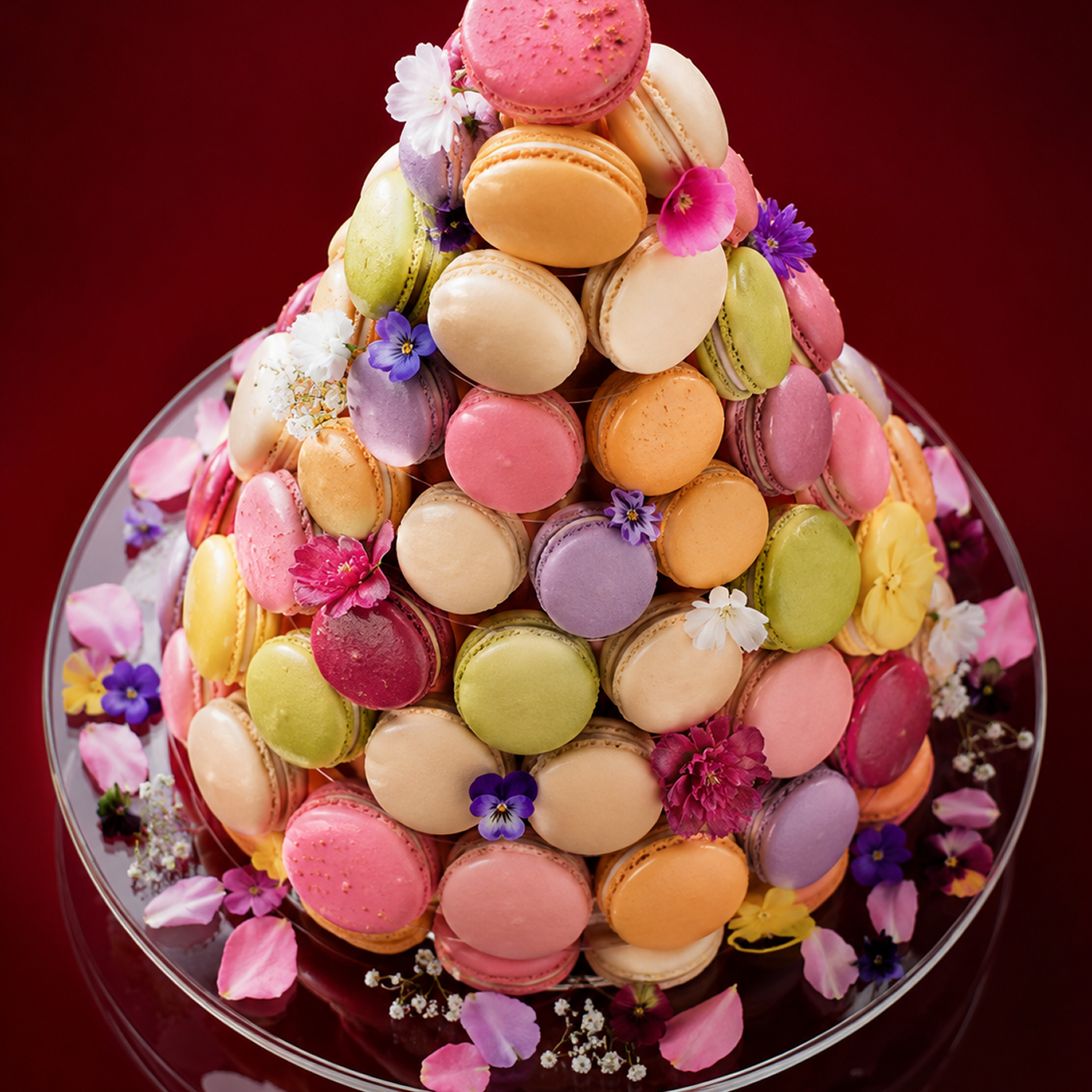 Pyramide de macarons (40 pièces)