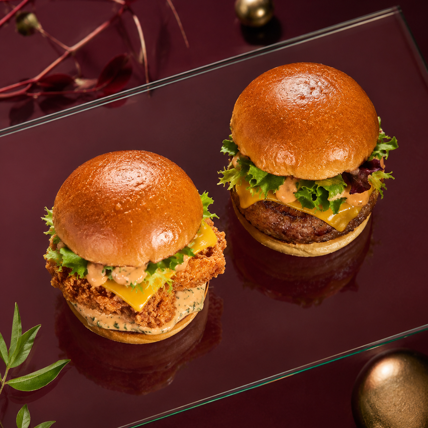 Mini burger gourmand