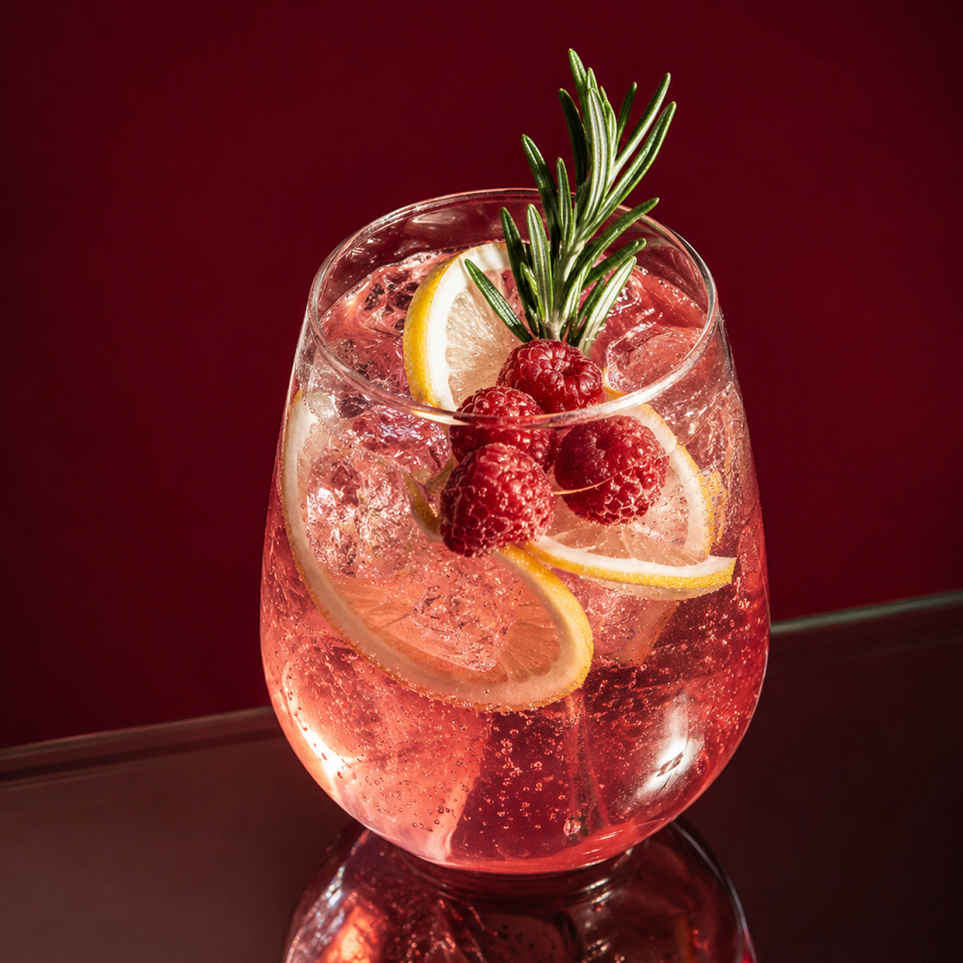 Limonade rose-framboise