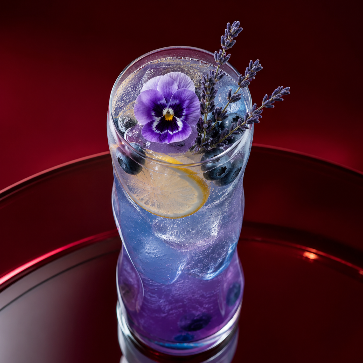 Mocktail bleu lavande