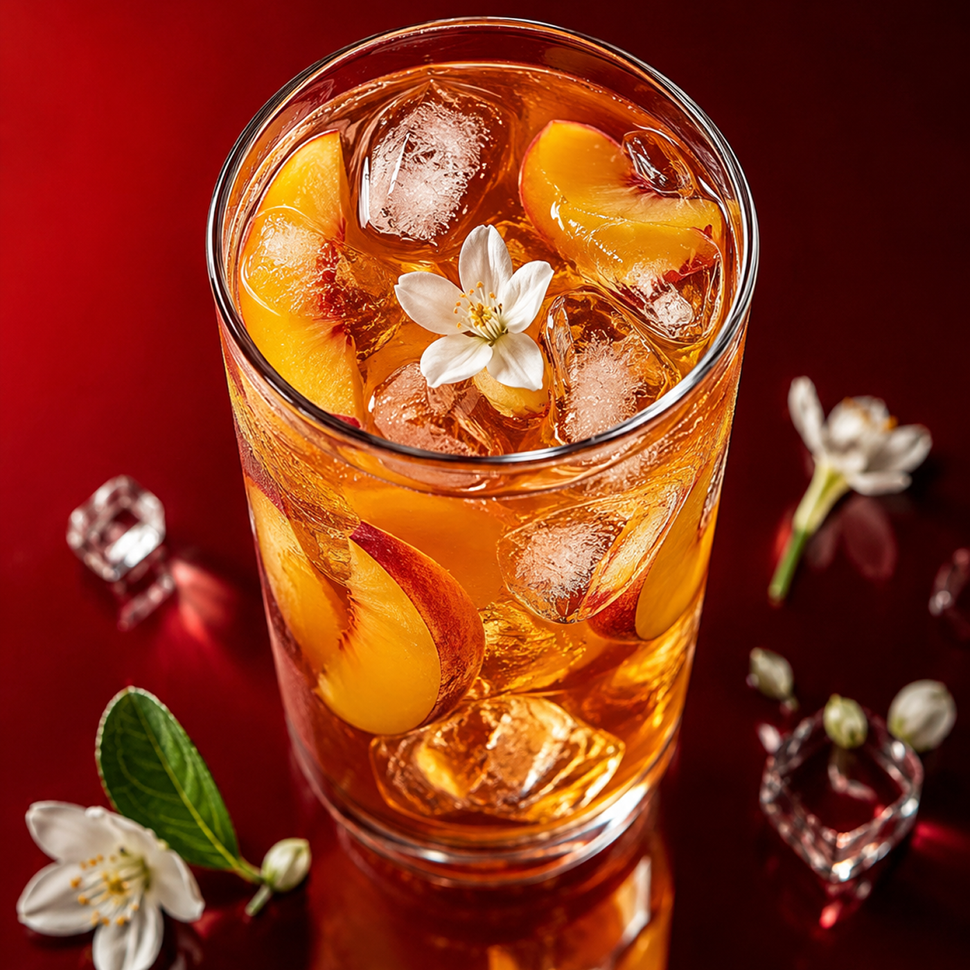 Thé glacé pêche-fleur d’oranger