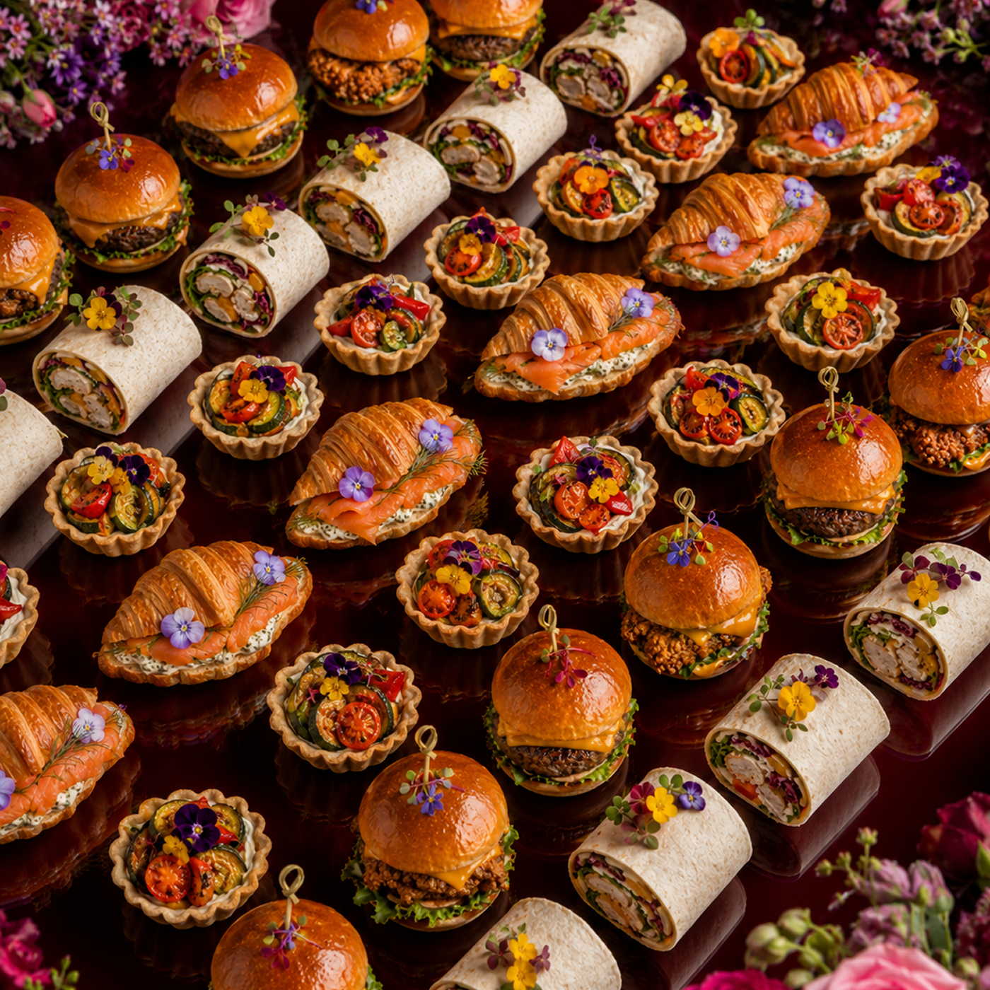 Buffet salé floral
